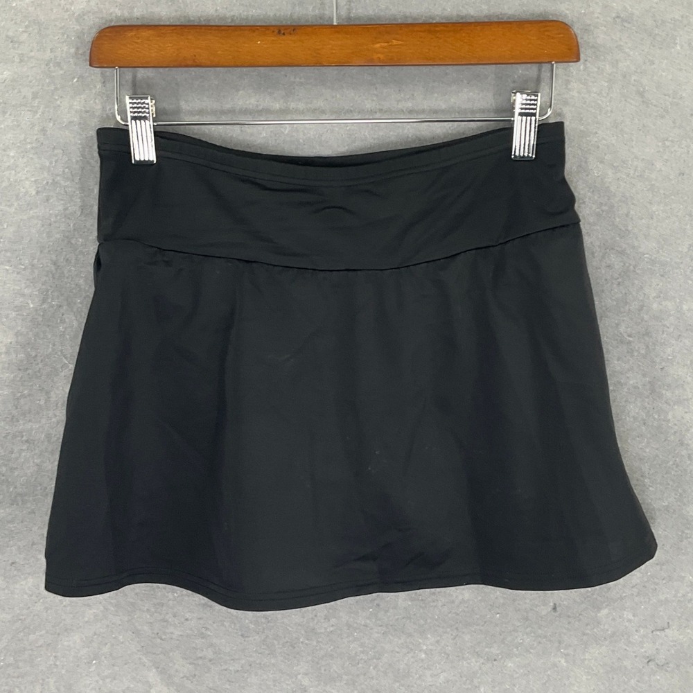 Lands' End Women's Black Swim Skirt‎ Attached Brief Skort Swim Wear Size 6